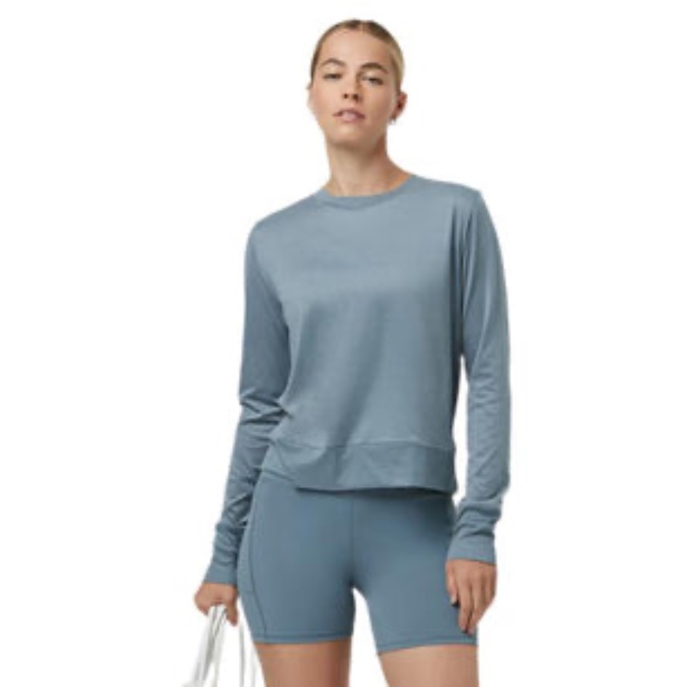Vuori Daydream Crew Womens XS Smoke Blue Heather